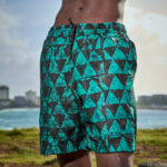 Greeen black short