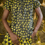 Yellow black chemise